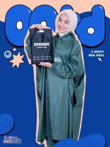 Mantol gamis syari jas hujan muslimah bahan pvc tebal anti rembes