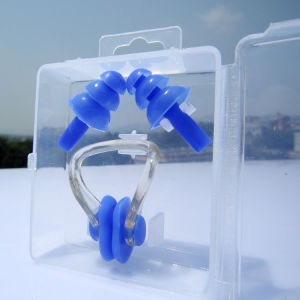 Bộ 2 Combo Nút Bịt Tai Và Kẹp Mũi Bằng Silicone Chống Nước Đi Bơi