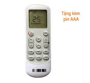 Remote Dùng Cho Máy Lạnh Nagakawa Điều Khiển Điều Hòa 2 Chiều Kèm Pin AAA
