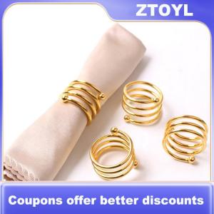【ZTOYL】 1PC Creative Metal Napkin Ring Button Ring Napkin Western Buckle Napkin Ring