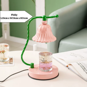 [Ready Stock] [Pinky] Scented Candle Warmer Lamp Electric Candle Burner Heater Battery Melting Wax  2/3 Wick Candle Cute Cheap Fragrance Malaysia 3 Pin Plug Dimmable Adjustable Brightness LED Light Night Sleep Bedroom Bedside Table Desk Decoration Gift