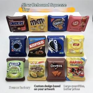 Stress Relief Squishy Coffee Go Strawberry Wafer Kopi Ko Sensory Play Biscuit Fast Rebound Goodie Bag Toy