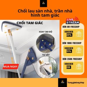 Chổi Lau Nhà Tam Giác Đa Năng Tự Vắt Xoay Cây lau nhà tam giác hàng chính hãng giao nhanh Cây lau nhà hình tam giác đa năng tự vắt siêu tiện