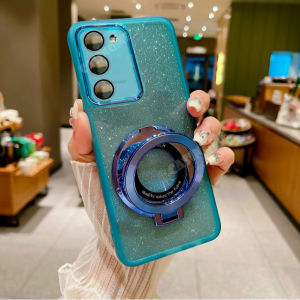 Cho TECNO Spark 40 Pro + Bling đế hút từ tính trên xe ô tô Ốp điện thoại mềm cho TECNO Spark 40 C Pro Plus + spark40pro + 4G 5g máy ảnh shcokproof vỏ điện thoại vòng bảo vệ ống kính máy ảnh của điện thoại lưng mềm Bìa