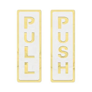 NEXTYOO 3D Push Pull Sign Sticker Push  Pull Acrylic Window Door Sticker High Quality Self-adhesive Sliding Door Sticker Sliding Door