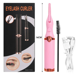 【Perfect Sunfeel】Quick Heating Electric Eyelash Curler USB Rechargeable Temperature Heated Eyelashes Long-Lasting Curled Comb Mascara Makeup Set