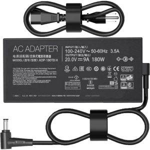 180W Asus Laptop Charger 20V 9A TUF Gaming A17 F15 TUF505DT TUF505DU FA706IU FX506HC FX506HM A15 FA506II A17-180P1 A15 FA506NC-HN029W 6.0mm x 3.7mm