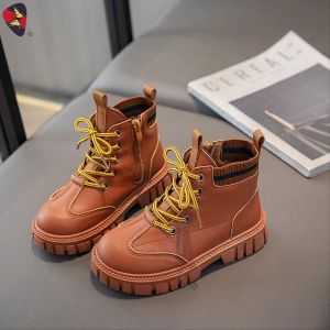 Katerina Fashion Korean Ankle Zipper Boots Shoes Kids For Girl #A-188M