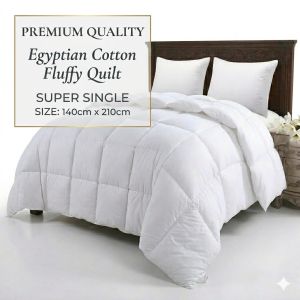 5 Star Hotel Fatty Luxurious Quilt. Egyptian Cotton Down Alternative for a very comfortable sleep