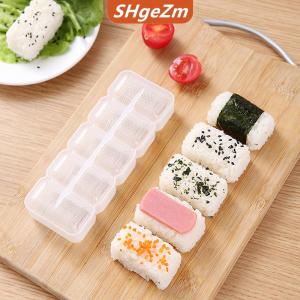 [COD] SHgeZm 5 cái bộ Sushi Nigiri Maker gạo bóng khuôn mẫu không dính Báo Chí Maker DIY Bento công cụ