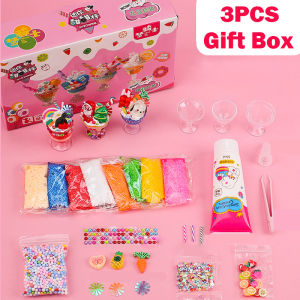 6Pcs Simulation Mini Ice Cream Cup DIY Material Kit Fake Cream Food Pretend Play Set Realistic Kitchen Role Play Toy Creative Interactive Gift for Children Teenagers