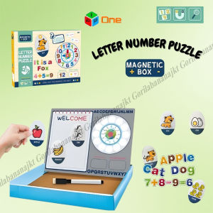 Mainan Edukasi Anak Belajar Letter Number Puzzle Magnetic