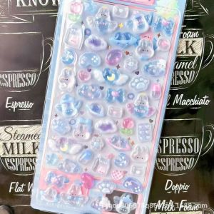 SEA AMILA Cute 3D Embossed Cartoon Stickers for Kids - Crystal Diamond Decorative Stickers