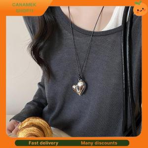 ❣️❣️❣️ Fashion Irregular Heart Pendant Necklace For Women Girls Sweet Adjustable Pull-out Sweater Chain Jewelry Accessories Gifts