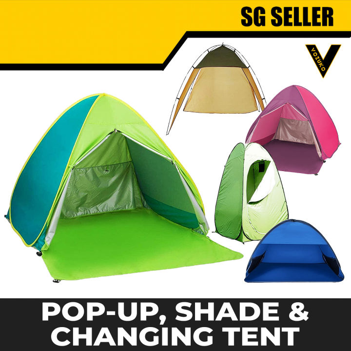 SG SELLER OUTDOOR SHADE CAMPING TENT WITH GOOD VENTILATION PERFECT FOR BEACH GOOD FOR 1 2 4 6 PERSONS Lazada Singapore