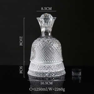 Tầm Nhìn 1250Ml Sang Trọng Xoay Decanter pha lê thủy tinh bình rượu Đỏ Relief Xoay bình rượu Rượu Vang Thức Dậy Nồi Whisky Dispenser Cho Thanh Trang Trí Nội Thất