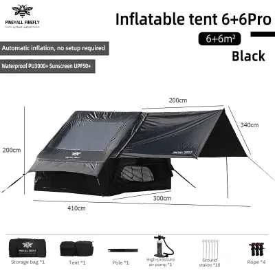PINEVALI FIREFIY Khemah perkhemahan Camping tent Inflatable tent 6.3㎡pro + 6.3㎡pro with awning family camping tent luxury tent waterproof