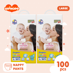 Unihope DryPro+ Pull up Large Diapers 100 Pieces