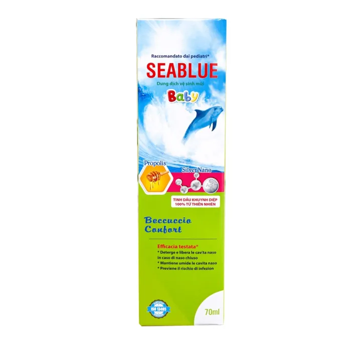 Dung Dịch Xịt Mũi Nano Bạc & Ong Keo Cho Bé Seablue - Chai 70ml