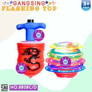 IST Mainan Gangsing Karakter Flashing TOP Musik dan Lampu