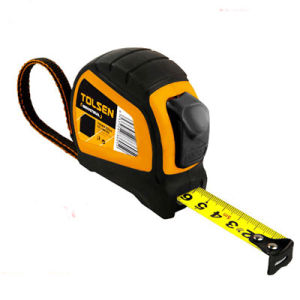 Thước cuộn tự động 5m TOLSEN thước kéo thép nền vàng công nghiệp vỏ nhựa ABS chống va đập phủ TPR cầm thoải mái thước đo có độ chính xác cao MID lớp 2 - Tiêu chuẩn xuất khẩu châu Âu thước rút thước cuộn thép thước dây