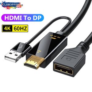 [SG SELLER] 4K HDMI To DP Display port Converter Cable HDMI To DP Male To Female Adapter Cable