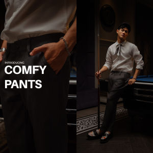 JB Celana Comfy Panjang Two Tone Dark Grey Abu Tua