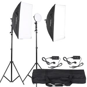 Refutuna Studio videography Video Photography Softbox LED Light Kit 120W Temperature 2700K/5500K Original Malaysia