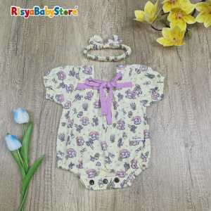 0-12 Bulan Romper bayi Perempuan Jumper DAISY OVERALL ANAK CEWEK include bandana Risyababystore