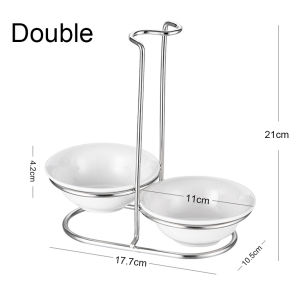 Soup Spoon Rack Swan-shaped Hot Pot Spoon Rack Stainless Steel Bowl Ceramic Bowl Tableware Vertical Spoon Rest Stainless Steel Ladle Spoon Strainer Scoop Holder Cooking Utensils Bracket Home Kitchen Tool
