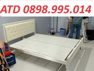 Giường ngủ sắt hộp 4x8 người lớn 2-3 người nằm thoải mái chắc chắn mẫu đẹp giá tại xường hcm