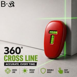Portable Cross Line Laser Level Self Leveling 360 Vertical Horizontal Right Angle Alignment Measuring Tool For Home Repair Carpentry Tile Work