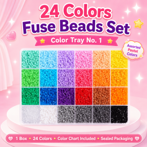 Yowxii 72 Colors 2.6mm Mini Fuse Beads Kit with Pegboard Bead Pen Tweezers Ironing Paper & Pattern Book DIY 2D/3D Pixel Art Craft Set for Kids