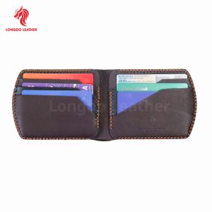 Ví da thật may thủ công thương hiệu Longdo Leather - B14