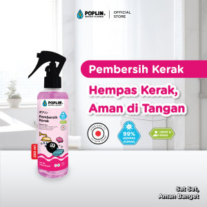 POPLIN Pembersih Kerak - Stainless Kamar Mandi | Kilau seperti baru | Praktis | Cepat | Aman tanpa kimia keras | Halal | FREE sabut | Isi 250ml