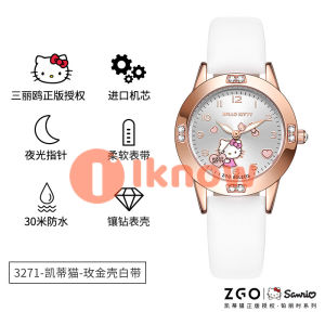 I know 100% Authentic Hello Kitty Watch for Girl Fashion Waterproof Watch Quartz Watches Clear Luminous Scratch Resistant Cute Wristwatch for Boys Kids Watch Sanrio 手表女生防水 3271
