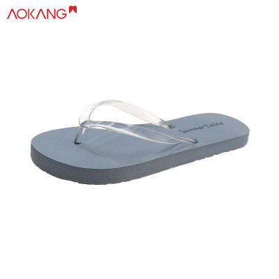 AOKANG Women's simple flip flops mesh hot red hot red outerwear clip clip slipper and non-slip leisure leisure slippers for women