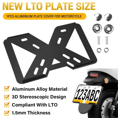 UNIVERSAL LICENSE PLATE FRAME MKT-11763 BLACK METAL PLATE HOLDER APPLICABLE TO MOTORCYCLE NEW RELEASED LTO LICENSE PLATE 1PC
