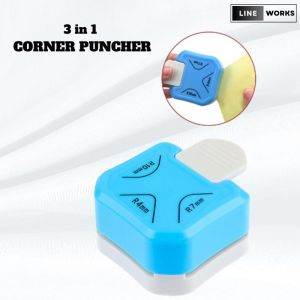 Lineworks 3in1 Round Corner Trimmer Puncher R4mm / R7mm / R10mm for Card Photo Papers