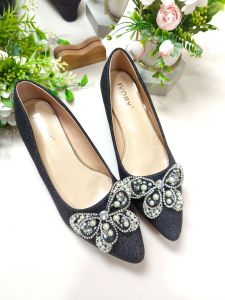 Ivory Sepatu Hak Wanita Jumbo Fashion B533-W99 Glitter