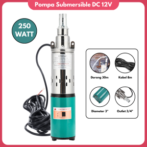 Pompa Air Sumur Satelit Sibel pump pompa submersible DC 12V Pompa Tanam sumur 30m pompa sibel 3 inch Dorong 30 Meter