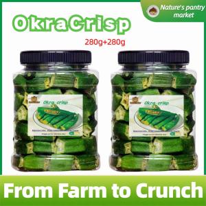 High Fiber okra chips vegetable chips dried fruits and vegetables Ready To Eat Snacks Dried okra