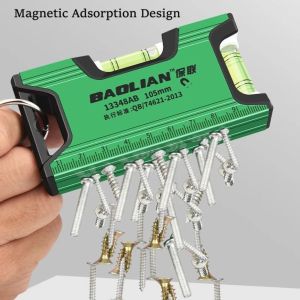 SIRENXI Kiểm tra độ dốc Cấp độ bong bóng Từ tính Kỹ thuật số Thước đo mức Mini 100/105mm Máy đo góc nghiêng Đo lường điện tử
