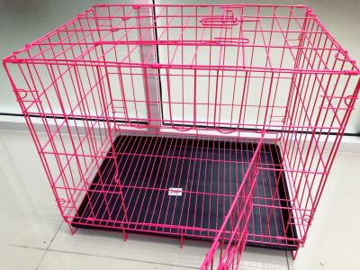 กรงสุนัข กรงแมว กรงสัตว์เลี้ยง สามารถเปิดได้ฝาบน มีถาด สีดำ ขนาด 60*42*50 CM