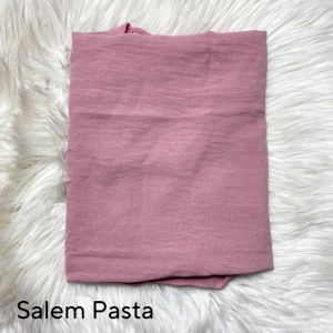 Hijab Bergo Crincle Premium Poliester Putih Pucat Size M - Aksesoris Muslim Elegan