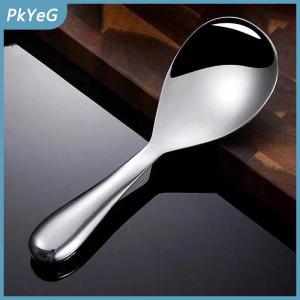 PkYeG 304 thép không gỉ muỗng gạo chống bỏng công suất lớn dày nồi muỗng đa mục đích Bộ đồ ăn tự chọn phục vụ thìa