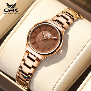 OPK Watch For Women Original Waterproof Stainless Steel Strap Elegant Luxurious Korean Style Quartz Womens Watches