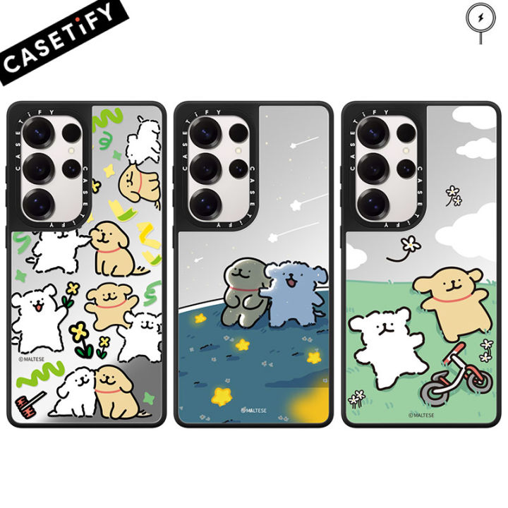 Original CASETiFY Maltese Mirror Case with Magsafe for Samsung