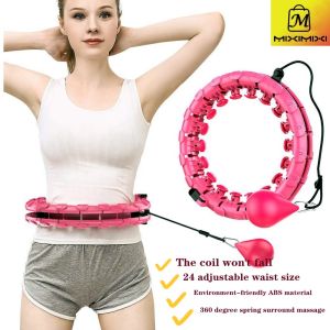 Smart Hula Hoop Fitness Weight Loss Massage Hoola Hoops Detachable 360°24 knots Non Dropping