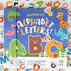 【Ready】Magnetic Alphabet Book Abc Magnet Spelling Games  For Learning To Read Abc Word Writing Book Card